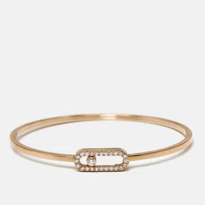 Messika Move Uno Diamond 18k Rose Gold Bracelet In Neutral