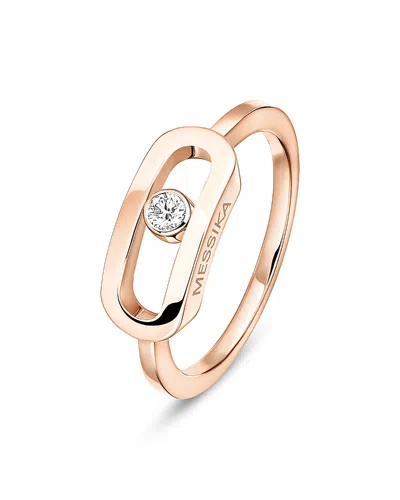 Messika Move Uno Diamond Link Ring In 18k Rose Gold, 0.06 Tcw In Pink