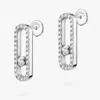Messika Move Uno Diamond Pave Earrings In Silver