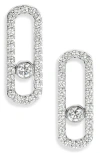 Messika Move Uno Diamond Pavé Stud Earrings In Gold