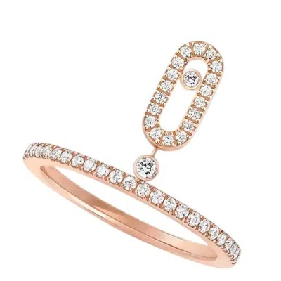 Messika Move Uno Diamond Ring In Pink Gold