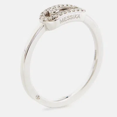 Messika Move Uno Diamonds 18k White Gold Ring In Metallic