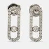 MESSIKA MOVE UNO PAVE DIAMOND 18K WHITE GOLD EARRINGS