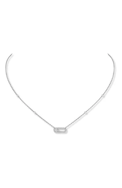 Messika Move Uno Pavé Diamond Pendant Necklace In Gold