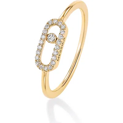 Messika Move Uno Pavé Diamond Ring In Yellow Gold