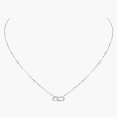 Messika Move Uno Pave Necklace In Metallic