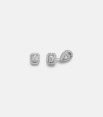 Messika My Twin 1+2 18kt White Gold Earrings With Diamonds In Metallic