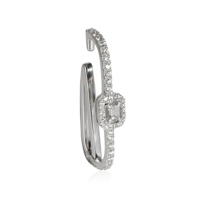 Messika My Twin Single Earring In 18k White Gold 0.35 Ctw In Silver