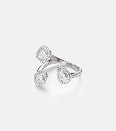 Messika My Twin Trilogy 18kt White Gold Ring With Diamonds In Metallic