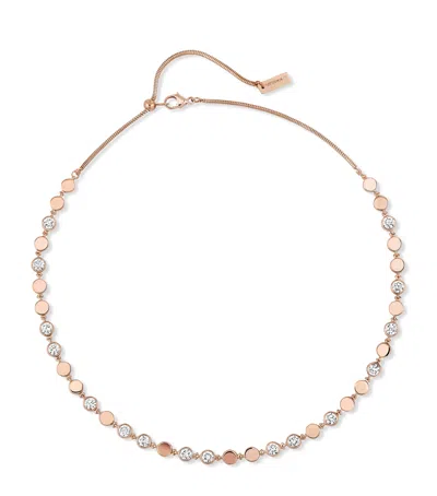 Messika Pink Gold And Diamond D-vibes Necklace