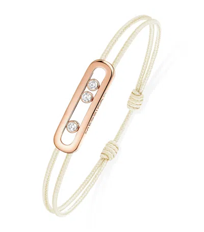 Messika Pink Gold And Diamond  Cares Bracelet In Rose Gold