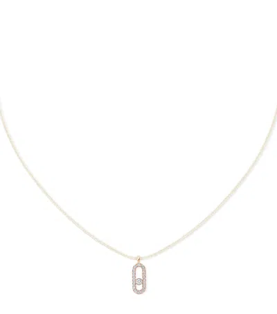 Messika Pink Gold And Diamond  Cares Necklace