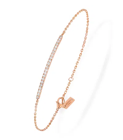 Messika Rose Gold And Diamond Gatsby Bracelet In Gray