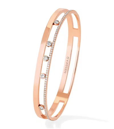 Messika Rose Gold And Diamond Move Romane Bangle