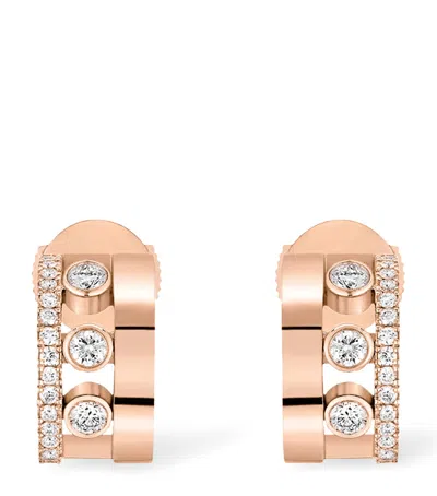 Messika Rose Gold And Diamond Move Romane Hoop Earrings