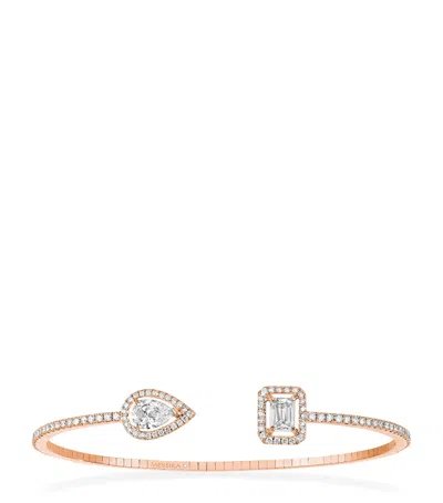 Messika Rose Gold And Diamond My Twin Bangle