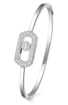 Messika So Move Diamond Pavé 18k White Gold Bangle Bracelet In White Gold