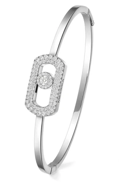 Messika So Move Diamond Pavé 18k White Gold Bangle Bracelet