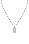 Messika So Move Pavé Diamond Titanium Necklace In Titanium