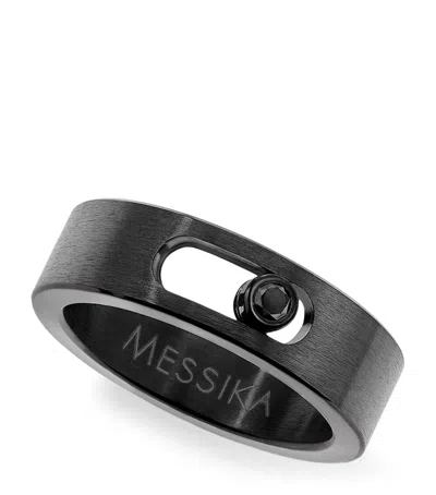 Messika Titanium And Diamond Move Titanium Ring In Gray