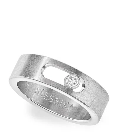 Messika Titanium And Diamond Move Titanium Ring In Brown