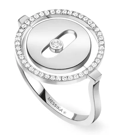 Messika White Gold And Diamond Lucky Move Ring In Metallic