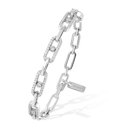 Messika White Gold And Diamond Move Link Multi Bracelet In Metallic