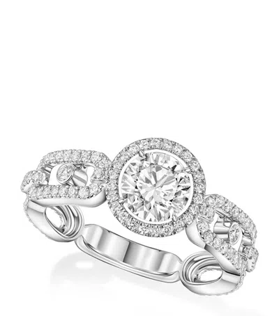 Messika White Gold And Diamond Move Link Ring In Neutral