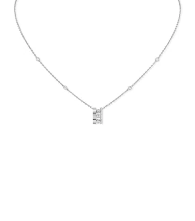 Messika White Gold And Diamond Move Romane Necklace In Metallic