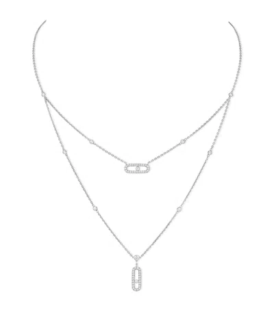 Messika White Gold And Diamond Move Uno Necklace