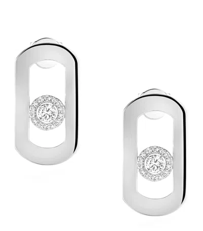 Messika White Gold And Diamond So Move Earrings In Metallic