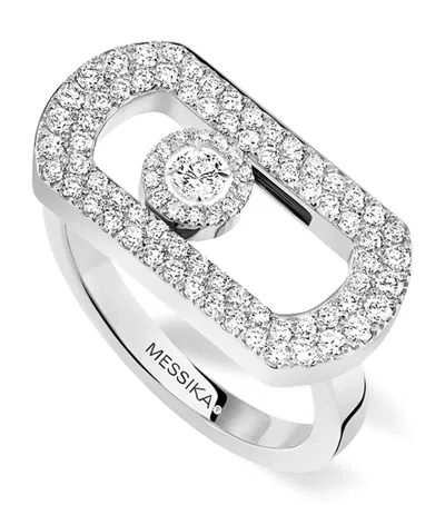 Messika White Gold And Diamond So Move Ring In Metallic