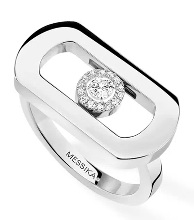 Messika White Gold And Diamond So Move Ring In Silver