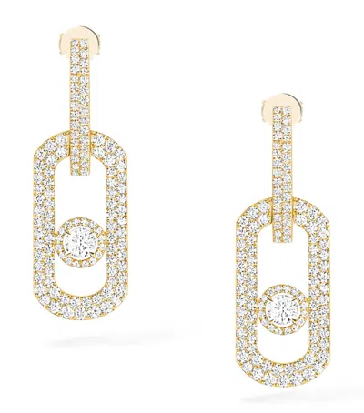 Messika White Gold And Diamond So Move Xl Pavé Earrings