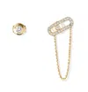 Messika Women's Move Uno Chain And Stud Earrings In Yellow Gold In Gold