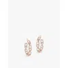 Messika Womens Pink Gold Move Link 18ct Rose-gold And 0.86ct Diamond Earrings In Pink Gold