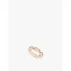 Messika Womens Pink Gold Move Link18ct Yellow-gold And 0.09ct Diamond Ring