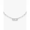 Messika Womens White Gold Move Link 18ct White-gold And 0.79ct Diamond Necklace In White Gold