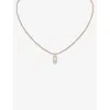 Messika Cares Pavé 18ct White-gold And 0.09ct Diamond Cord Necklac In Yellow Gold