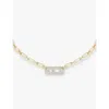 Messika Womens Yellow Gold Move Link 18ct White-gold And 0.79ct Diamond Necklace