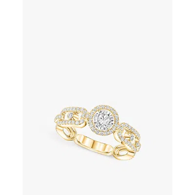 Messika Womens Yellow Gold Move Link Solitaire 18ct Yellow-gold And 0.80ct Diamond Ring