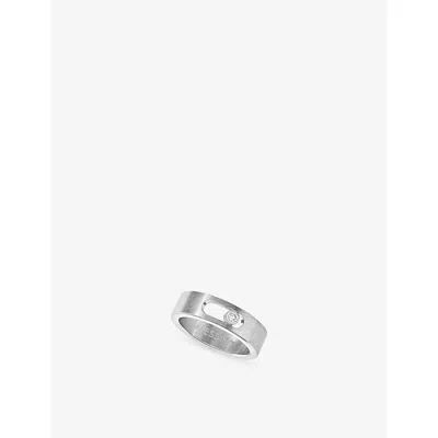 Messika Womens Grey Move Small Titanium And 0.05ct Diamond Ring In Orange