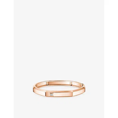 Messika Womens Pink Moderniste Medium 18ct Gold And 0.05ct Diamond Bracelet In Gray