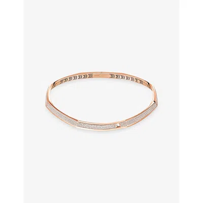Messika Womens Pink Moderniste Pavé 18ct Yellow Gold And 5.45 Diamond Choker Necklace