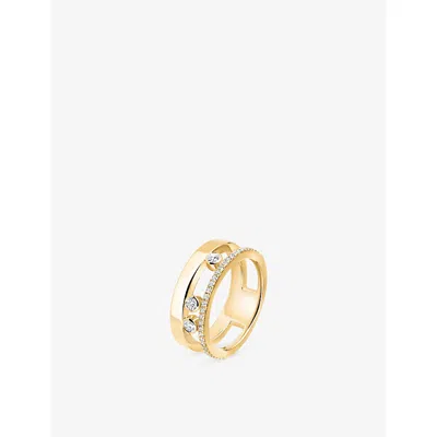 Messika Womens Yellow Move Romane 18ct Gold And 0.31ct Diamond Ring
