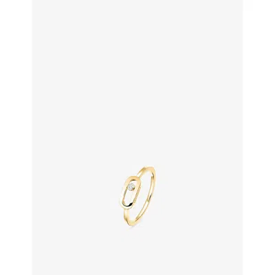 Messika Womens Yellow Move Uno 18ct Gold And 0.01ct Diamond Ring