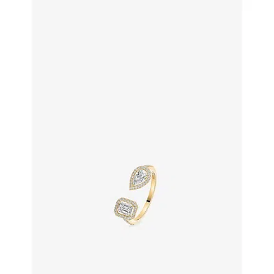 Messika Womens Yellow My Twin 18ct Gold And 0.69ct Diamond Ring