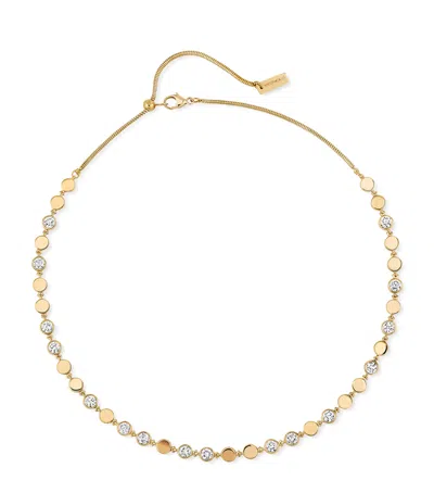 Messika Yellow Gold And Diamond D-vibes Necklace In Gray
