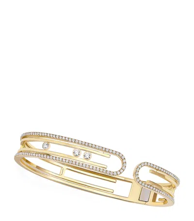 Messika Yellow Gold And Diamond Move 10th Birthday Bangle