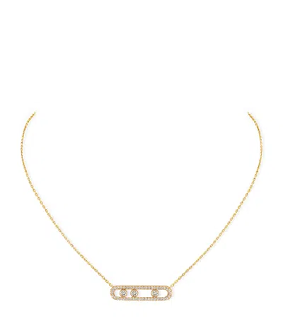 Messika Yellow Gold And Diamond Move Classique Pavé Necklace